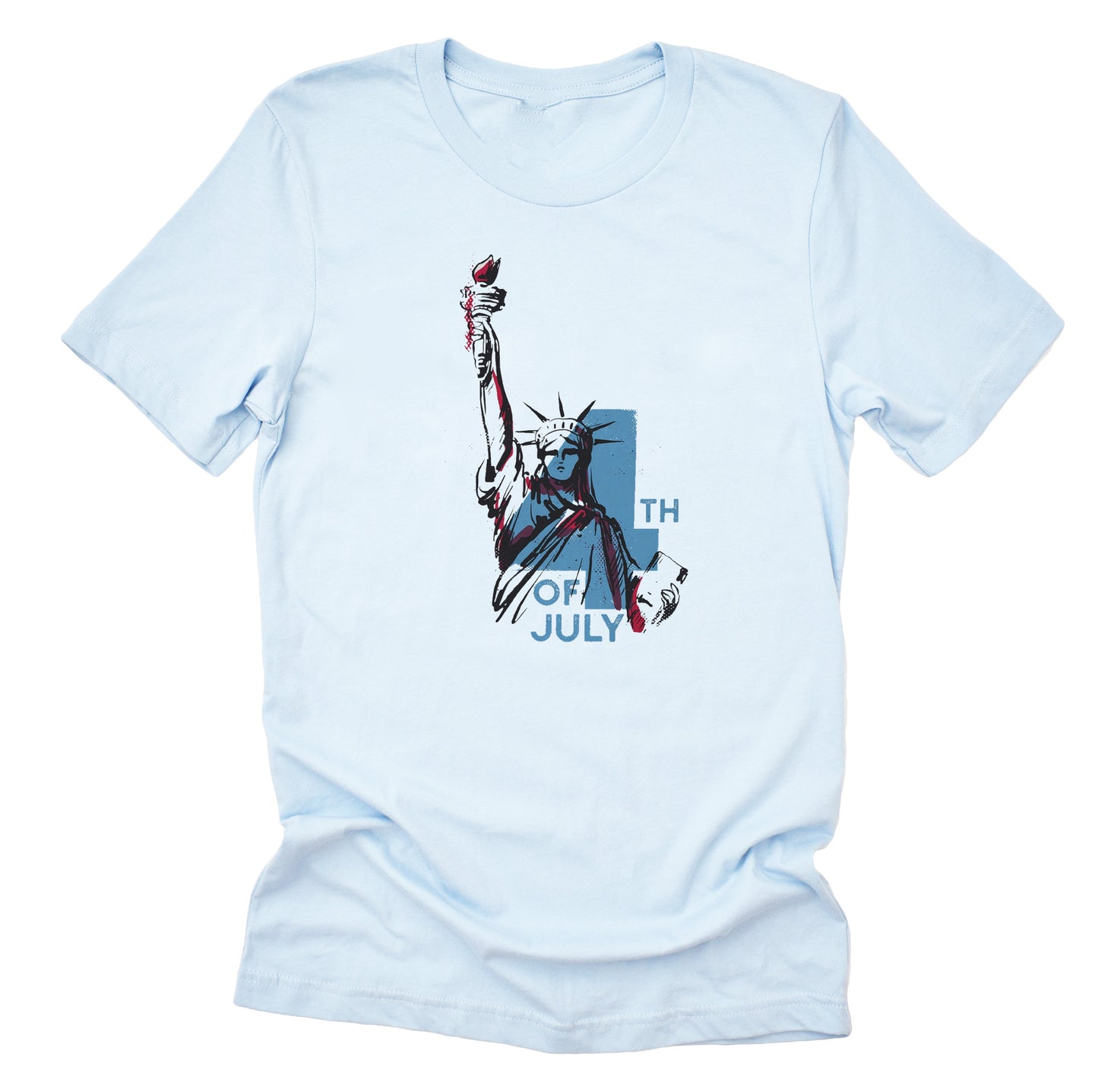 Patriotic 4th July Statue of Liberty Casual Short Sleeve Unisex T-Shirt
