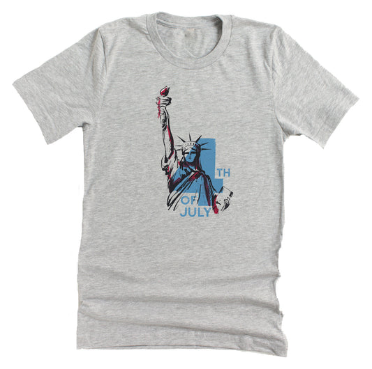Patriotic 4th July Statue of Liberty Casual Short Sleeve Unisex T-Shirt