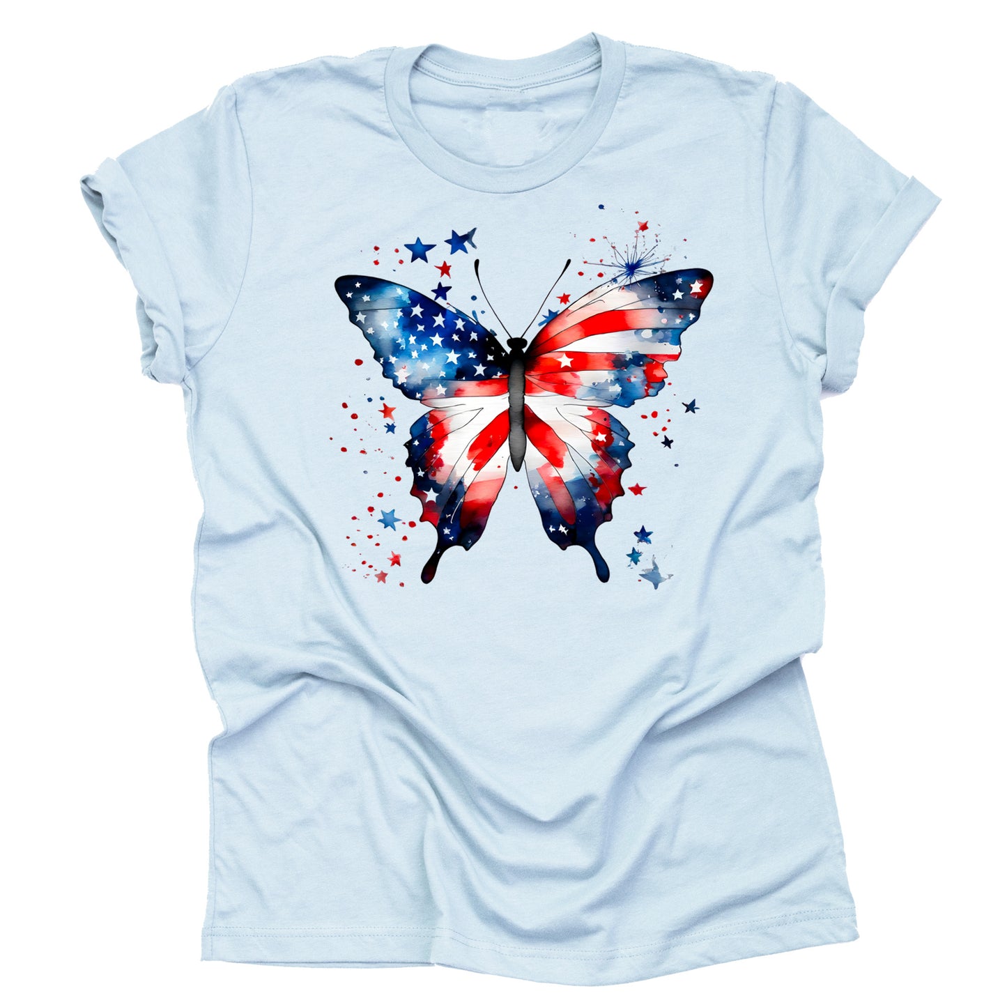 Patriotic USA July 4th American Flag Casual Short Sleeve Unisex T-Shirt