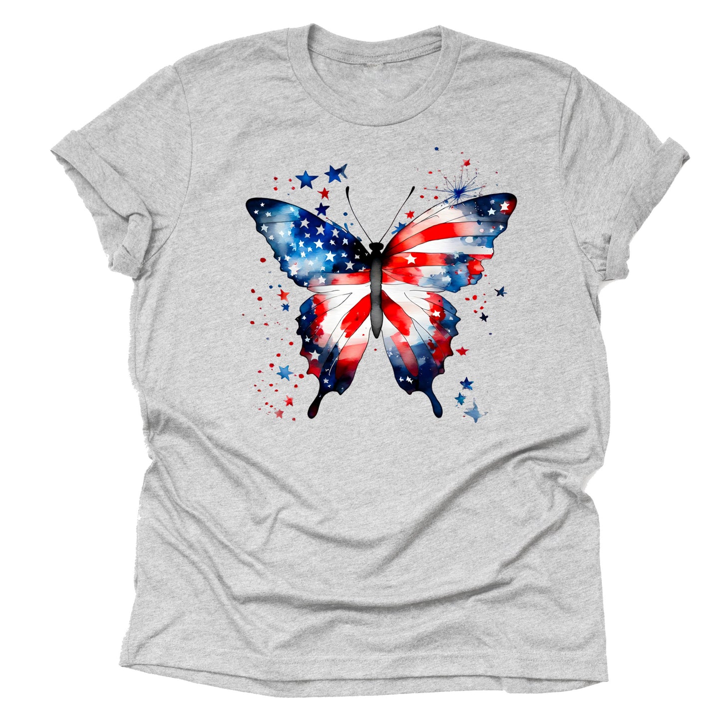 Patriotic USA July 4th American Flag Casual Short Sleeve Unisex T-Shirt