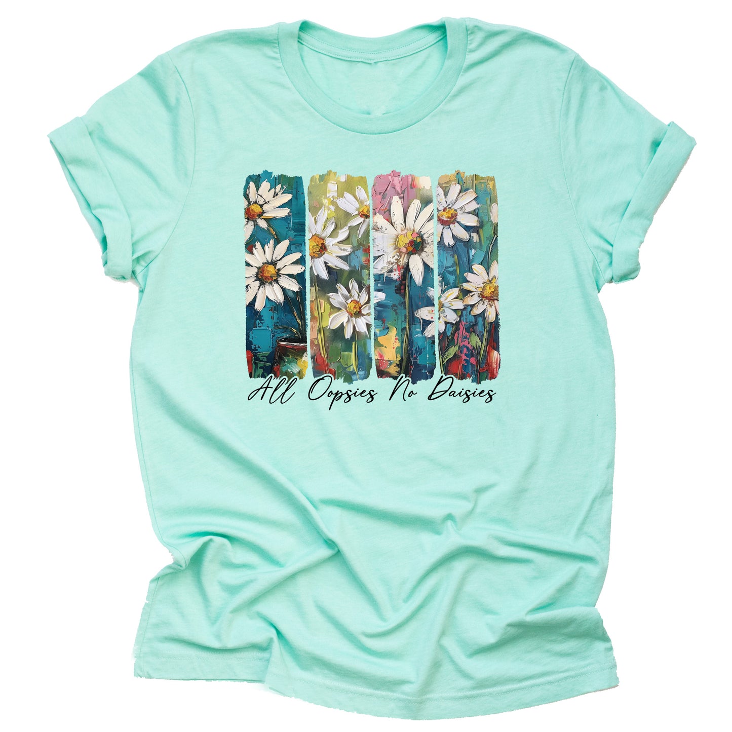 Women's All Oopsies No Daisies T Shirt Cute Flower Graphic Loose Tees Crew Neck Short Sleeve Casual Tops