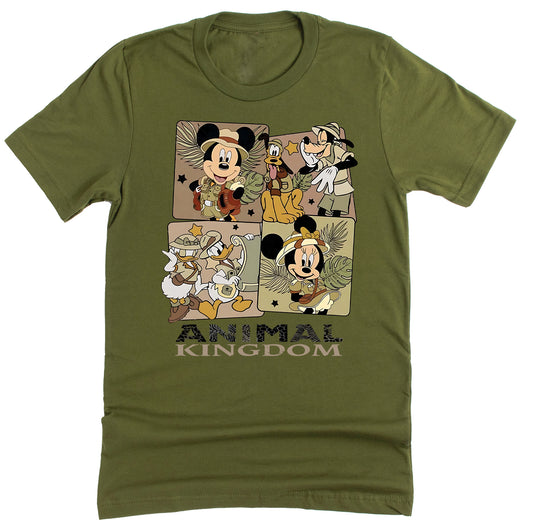 Animal Kingdom 4 Square Character Short Sleeve Unisex T-Shirt
