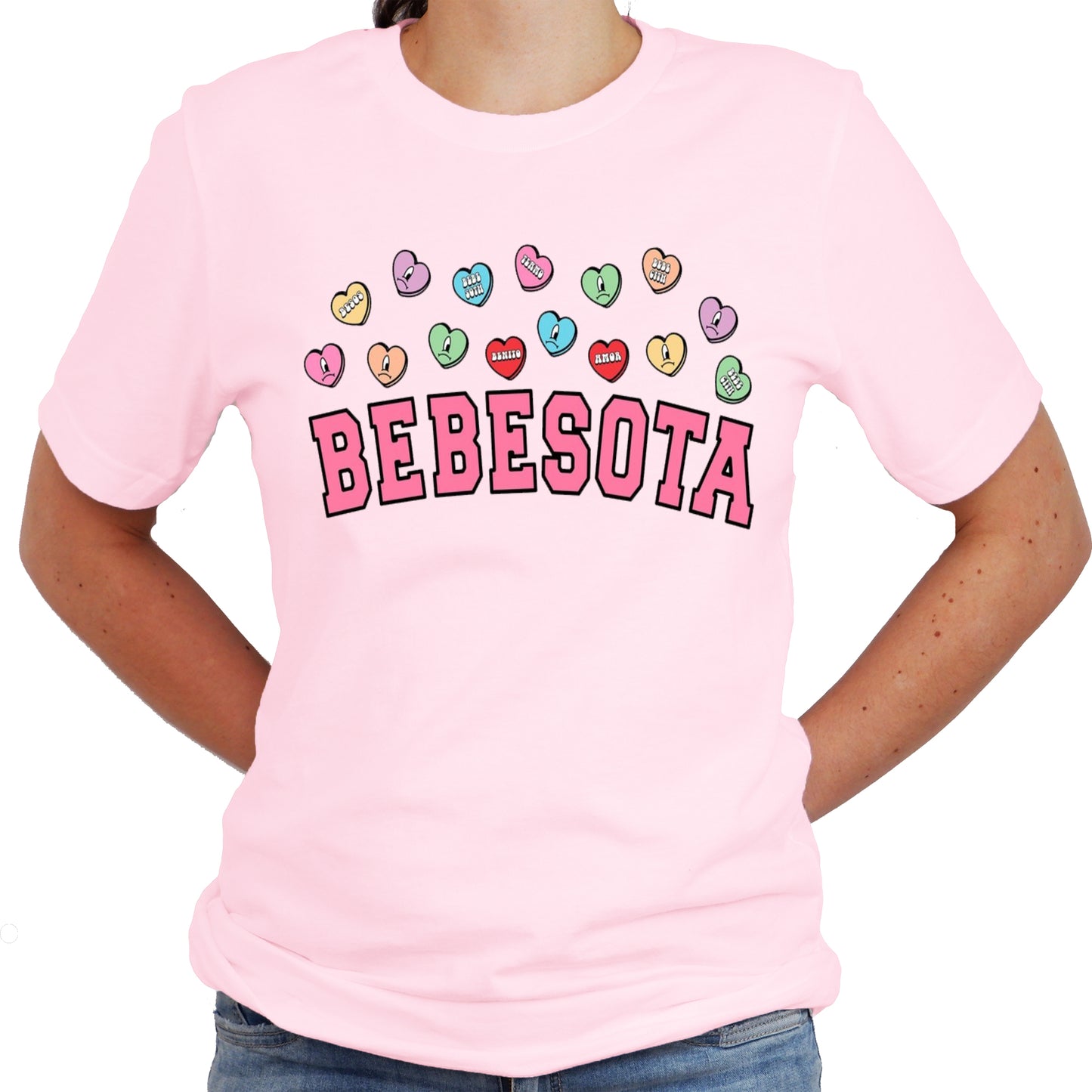 Bebesota Valentine Graphic Design Casual Short Sleeve Shirt