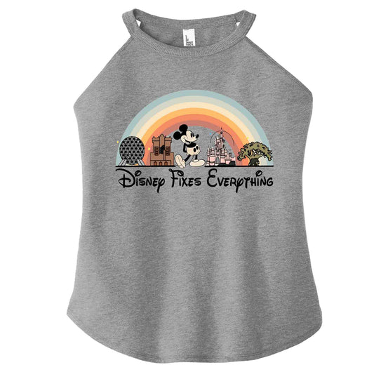Disney Fixes Everything Rainbow Parks Icon Short Sleeve Unisex T-Shirt