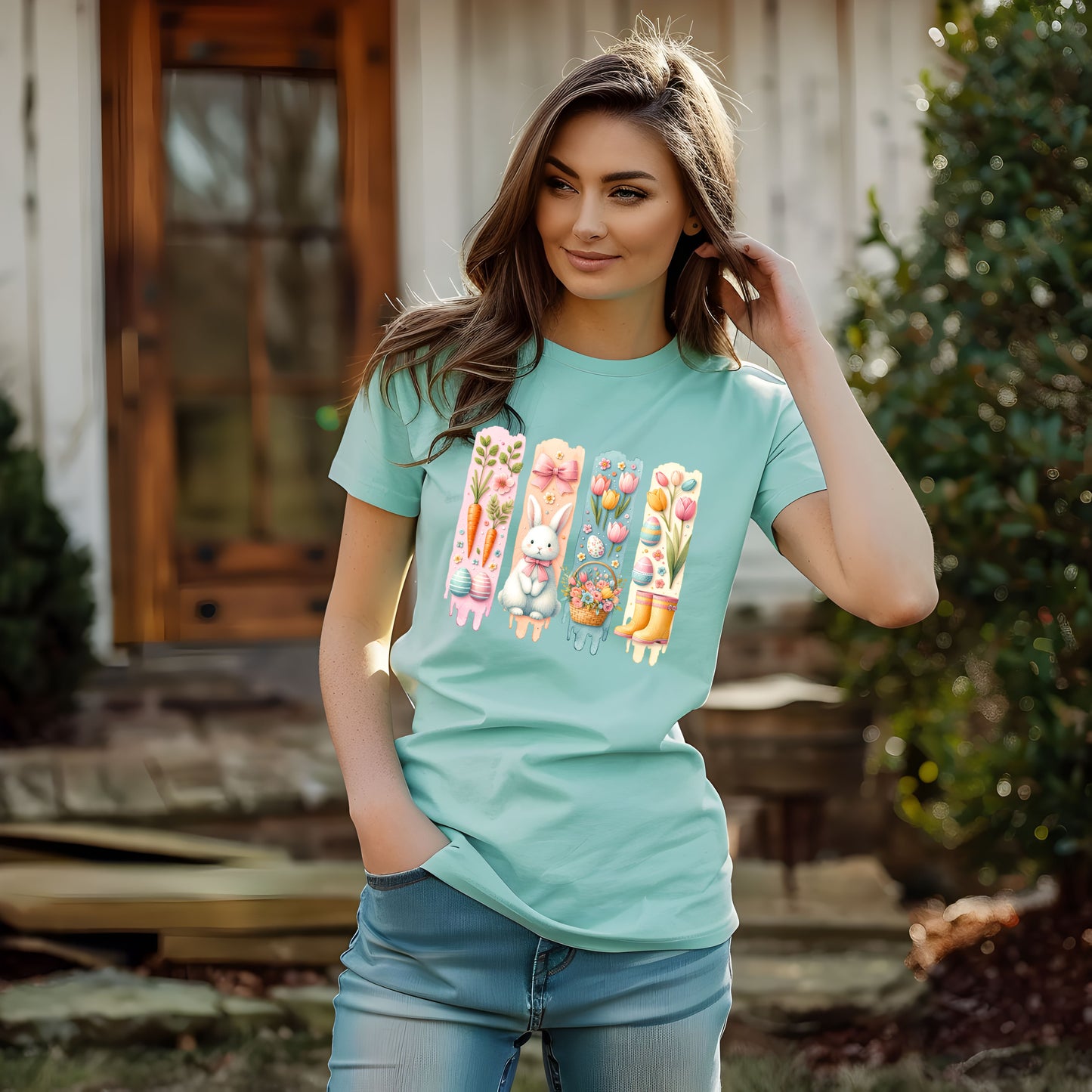 Easter Icons Brushstrokes Shirt, Easter Shirt, Short Sleeve Casual Unisex