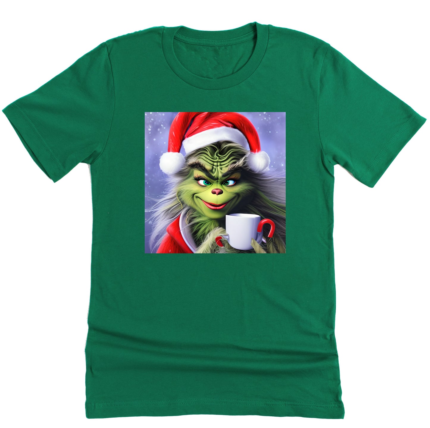 Grinch Drinking Coffee, Christmas Shirt Unisex Short Sleeve Shirt