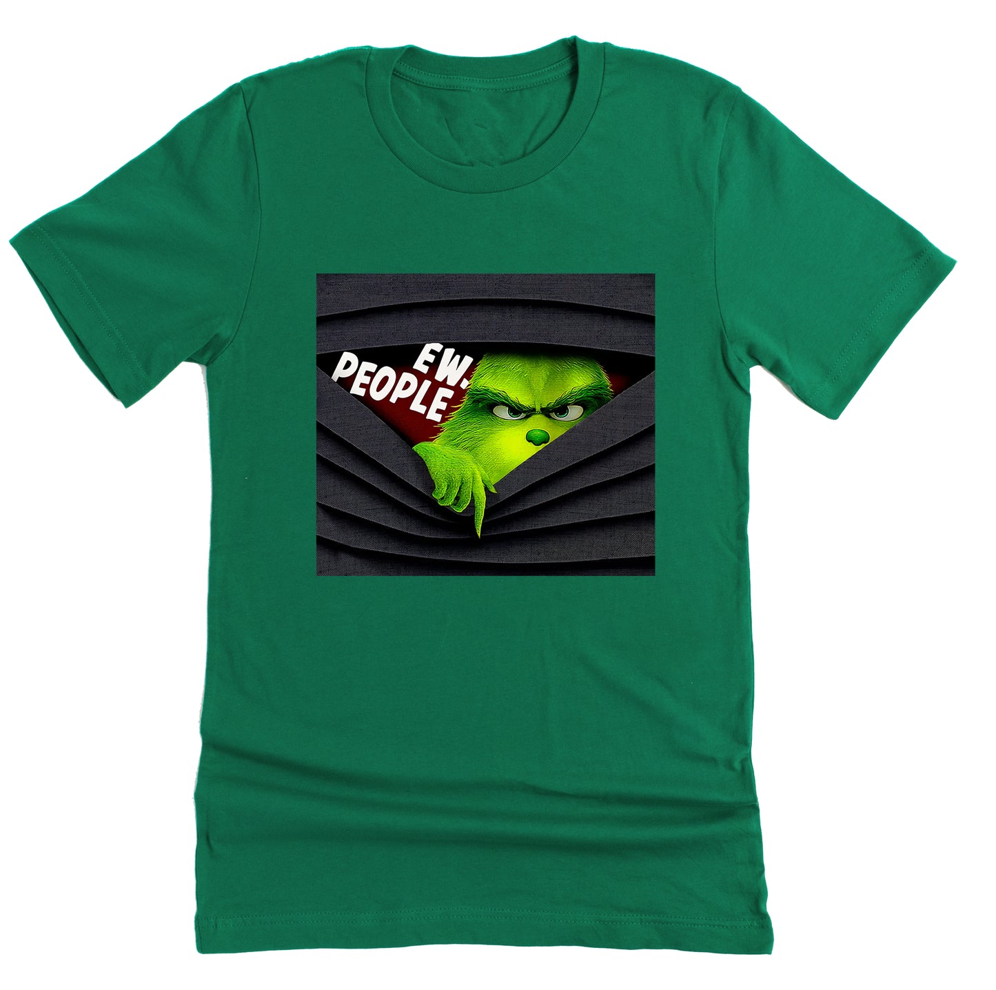 Grinch Ew People Christmas Unisex Casual Short Sleeve Shirt
