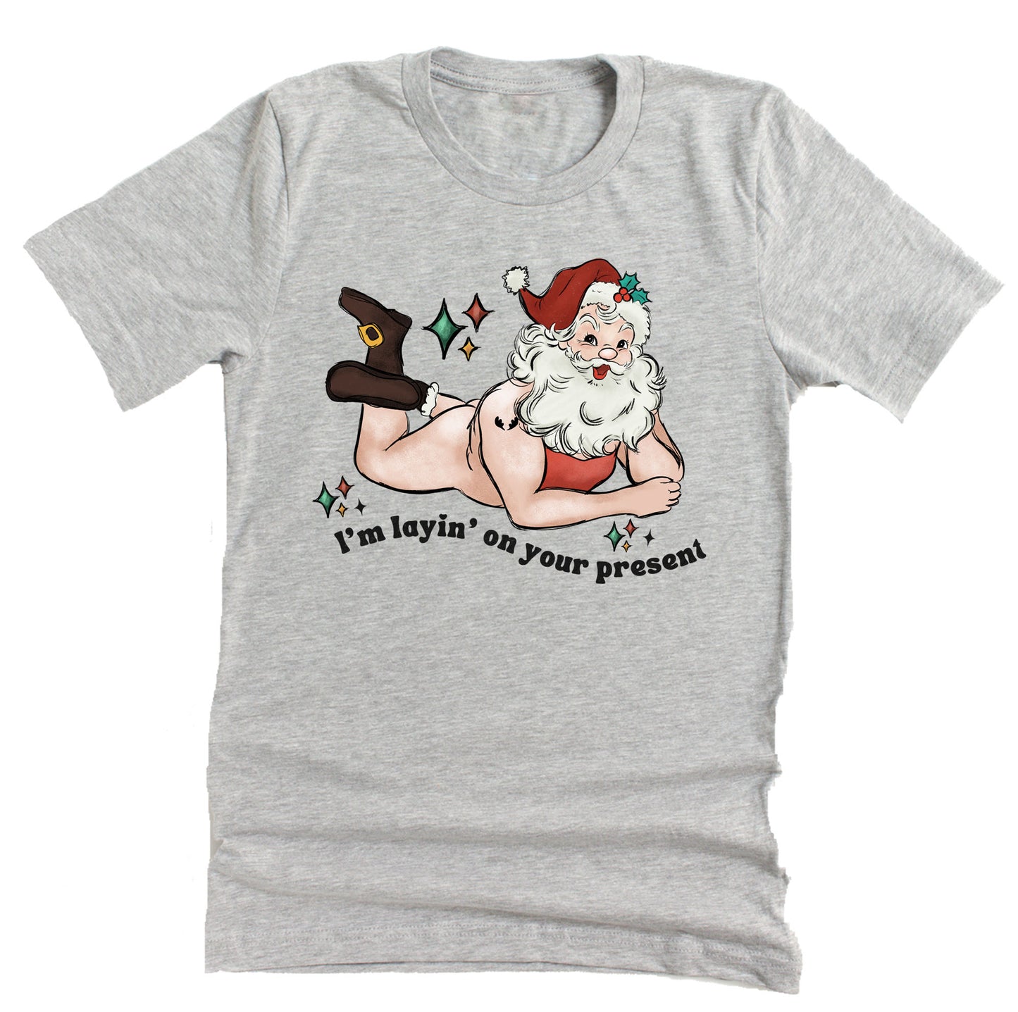 I'm Laying on your Present Christmas Shirt Unisex Short Sleeve Shirt