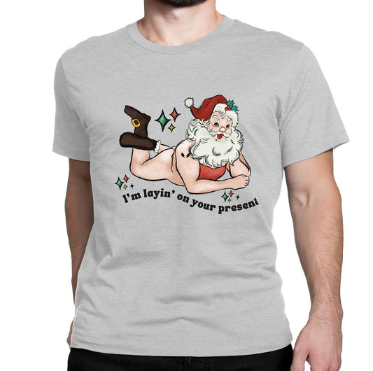 I'm Laying on your Present Christmas Shirt Unisex Short Sleeve Shirt