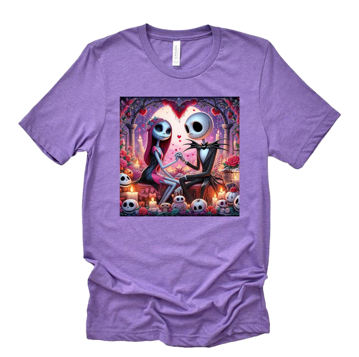 Jack Sally Holding Hands Hearts, Valentine Shirt Unisex Short Sleeve Shirt