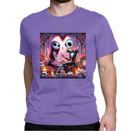 Jack Sally Holding Hands Hearts, Valentine Shirt Unisex Short Sleeve Shirt
