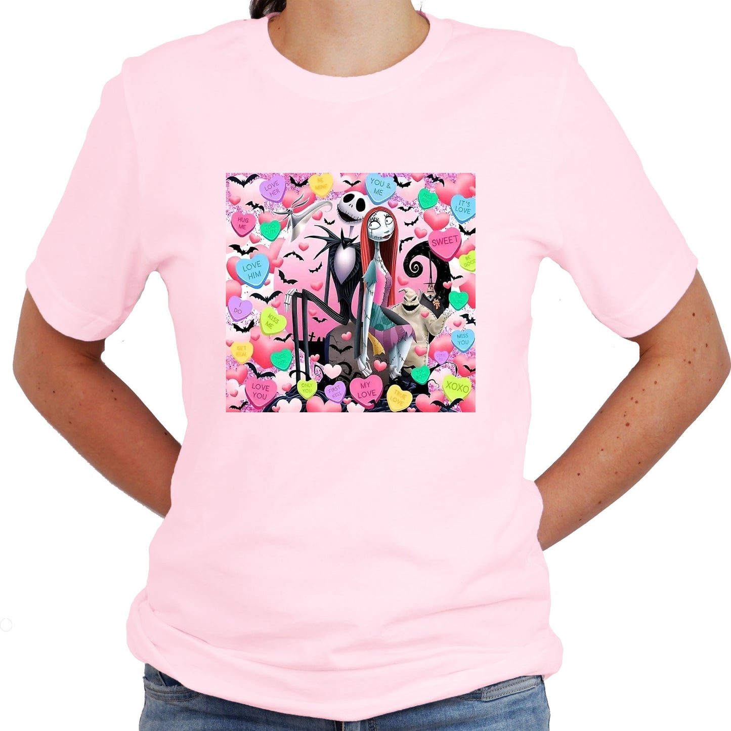 Jack Skellington Valentine Candy, Valentine Shirt Unisex Short Sleeve Shirt