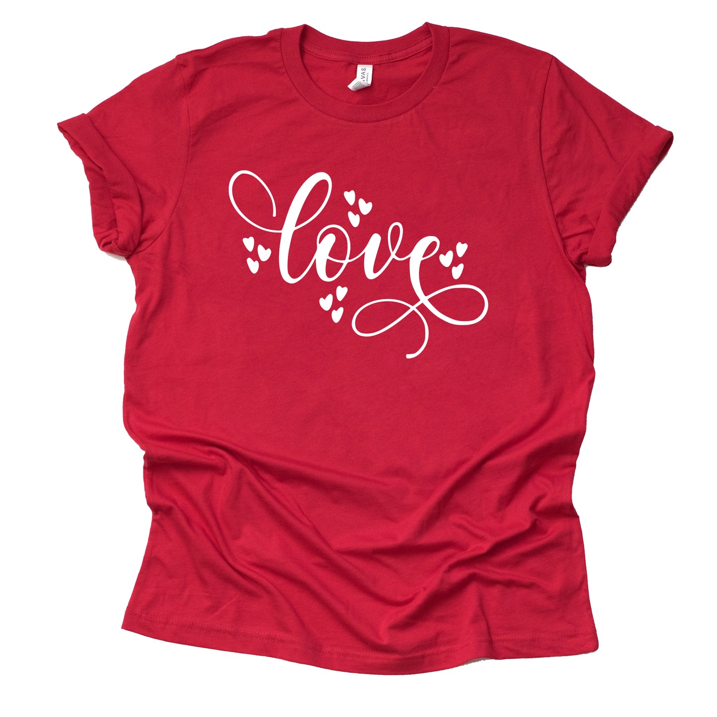 Valentine Love Hearts Graphic Design Casual Short Sleeve Shir