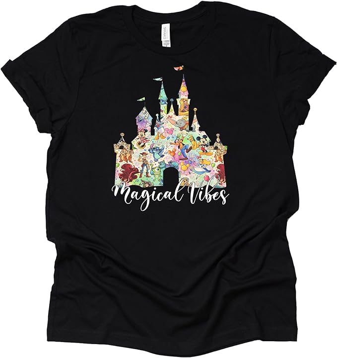 Magical Vibes Shirt, Magic Kingdom Shirt, Disney Shirt Casual Short Sleeve Shirt