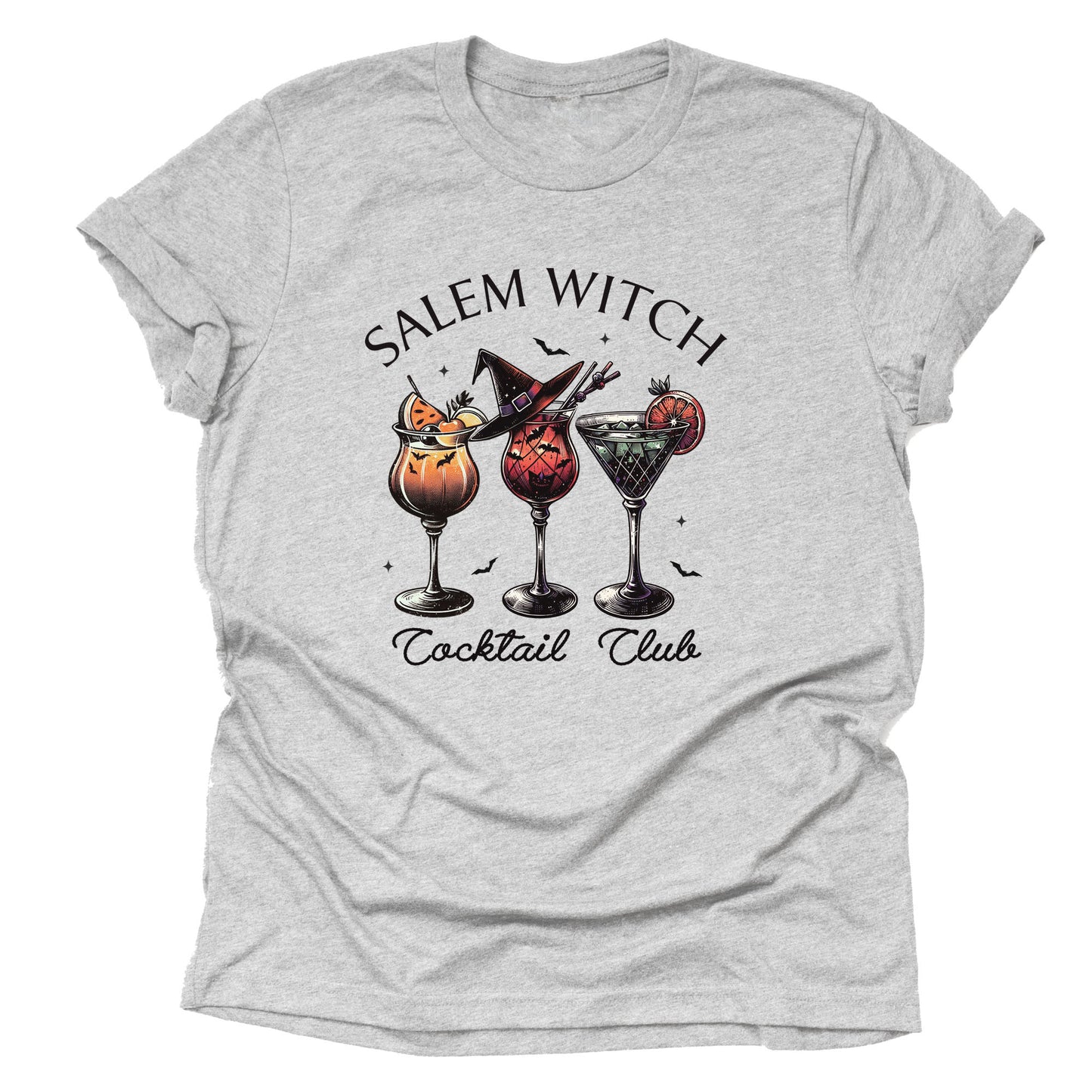 Salem witch Cocktail Club Shirt Halloween Short Sleeve Casual Tee