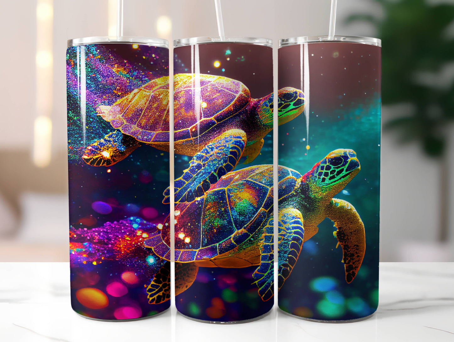 Sea Turtles Insulated Tumbler with Lid and Straw | Gifts for Women Men Reusable Stainless Steel Water Bottle Travel Mug