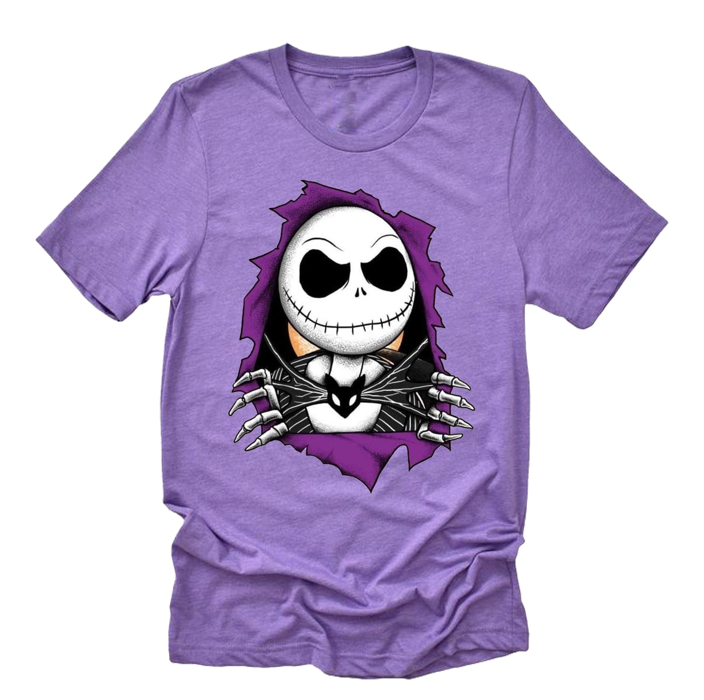 Jack Skellington Seeking Face Halloween Shirt Adult Unisex T-Shirt Casual Short Sleeve