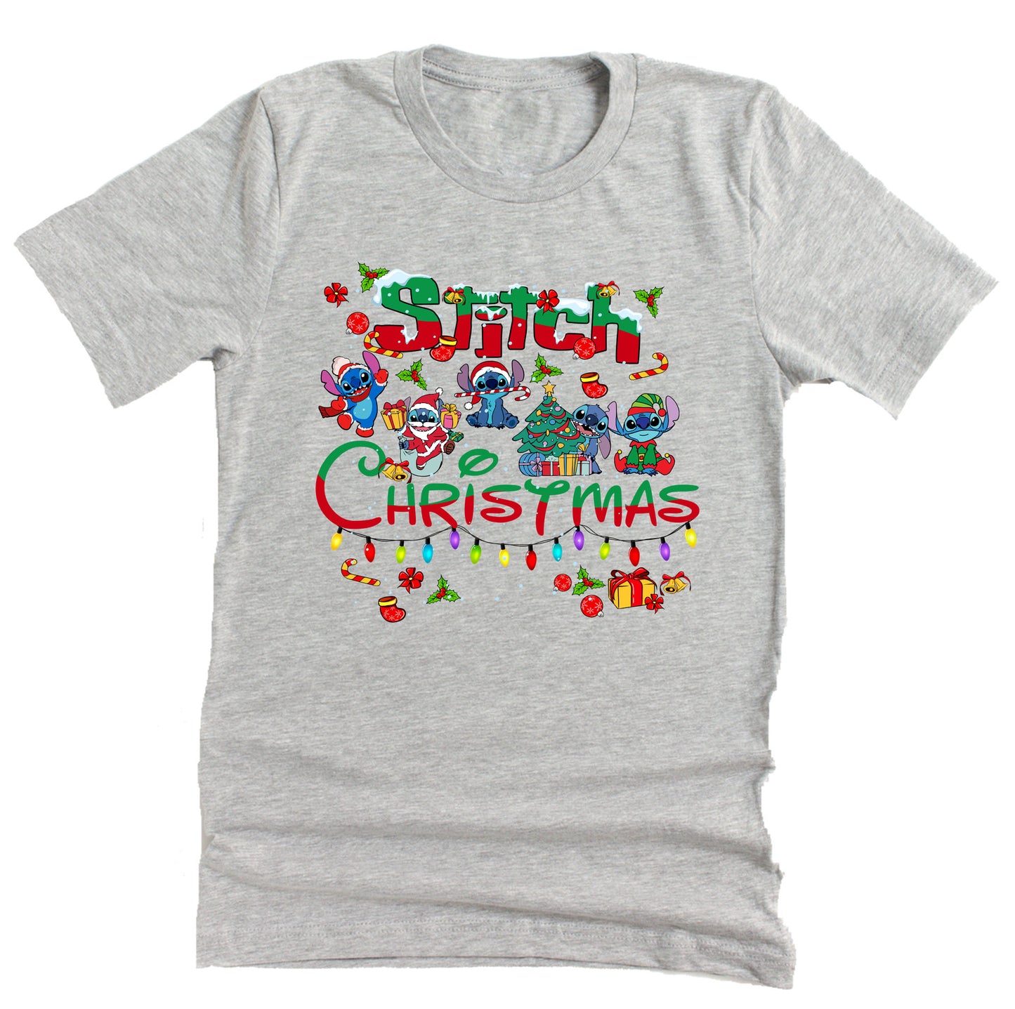 Disney Stitch Christmas Unisex Short Sleeve Shirt
