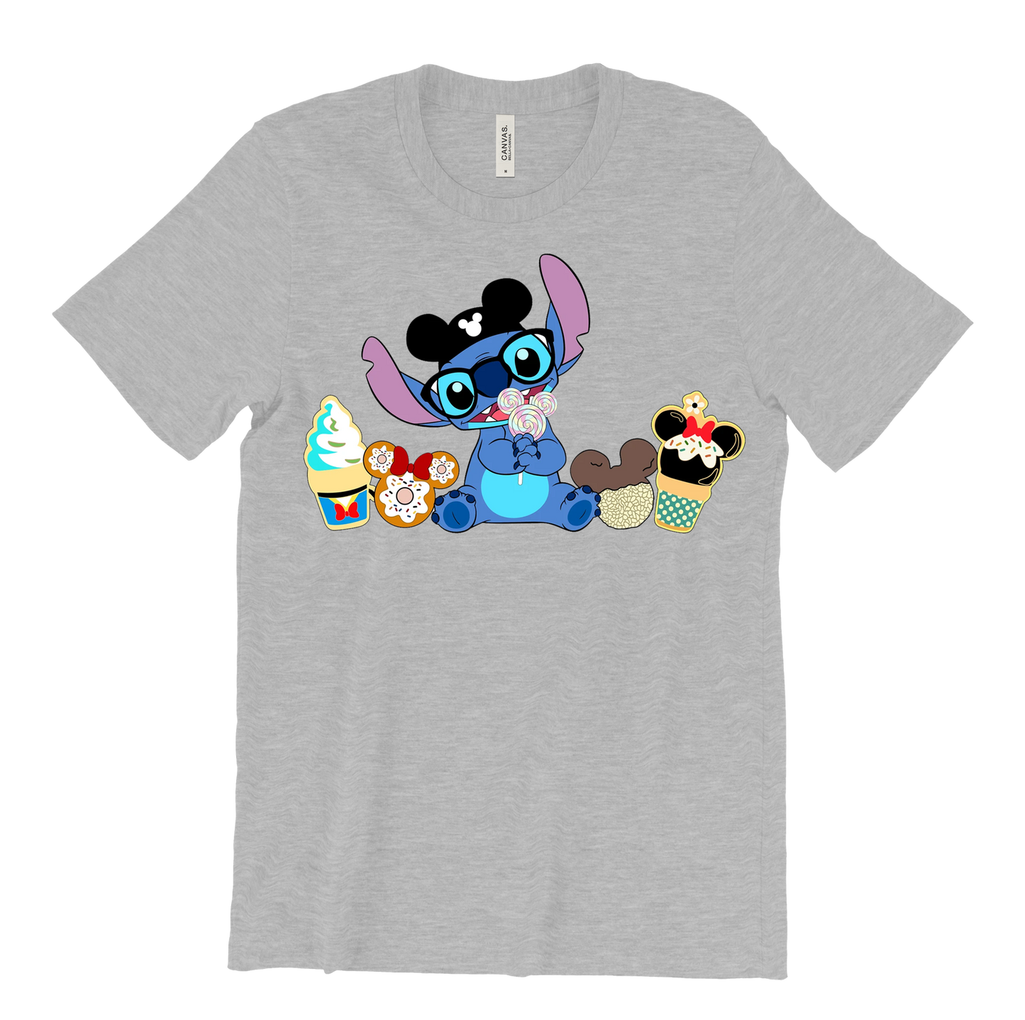 Stitch Snacks Valentine Shirt Vacation Shirt Casual Unisex Short Sleeve
