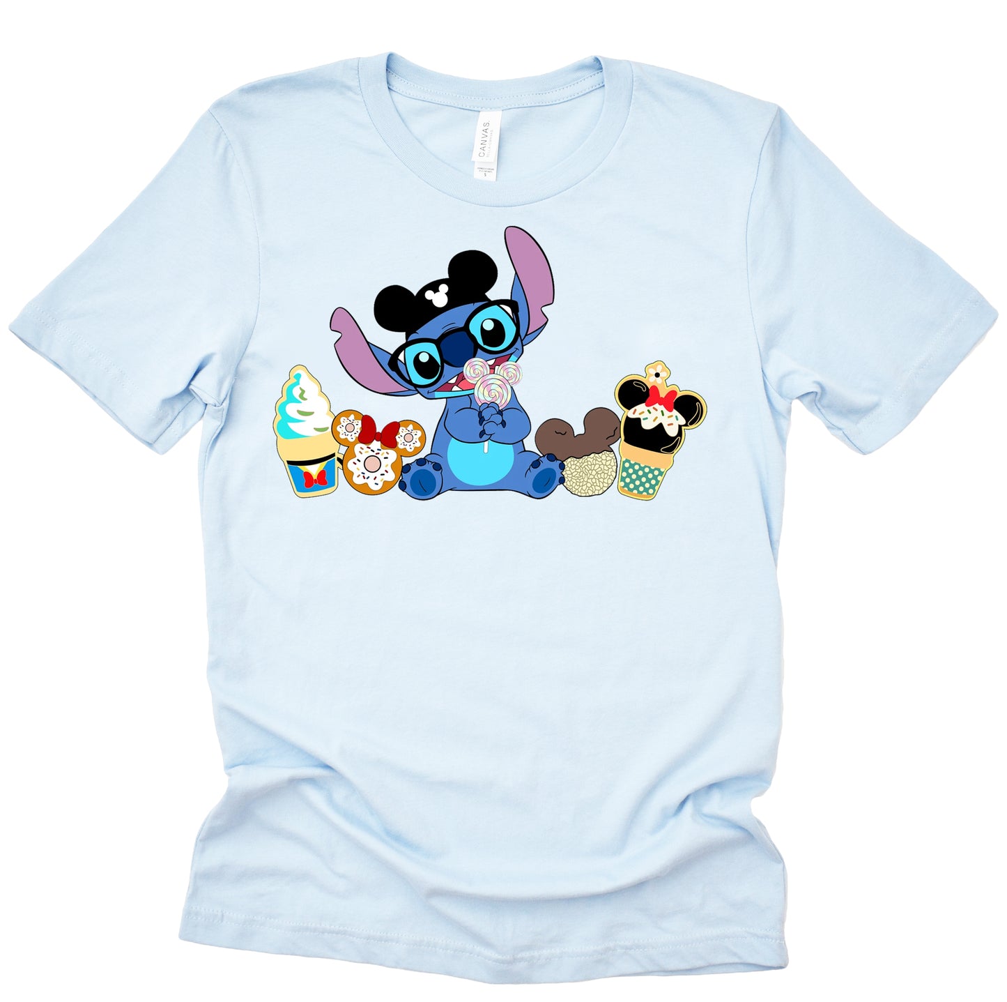 Stitch Snacks Valentine Shirt Vacation Shirt Casual Unisex Short Sleeve