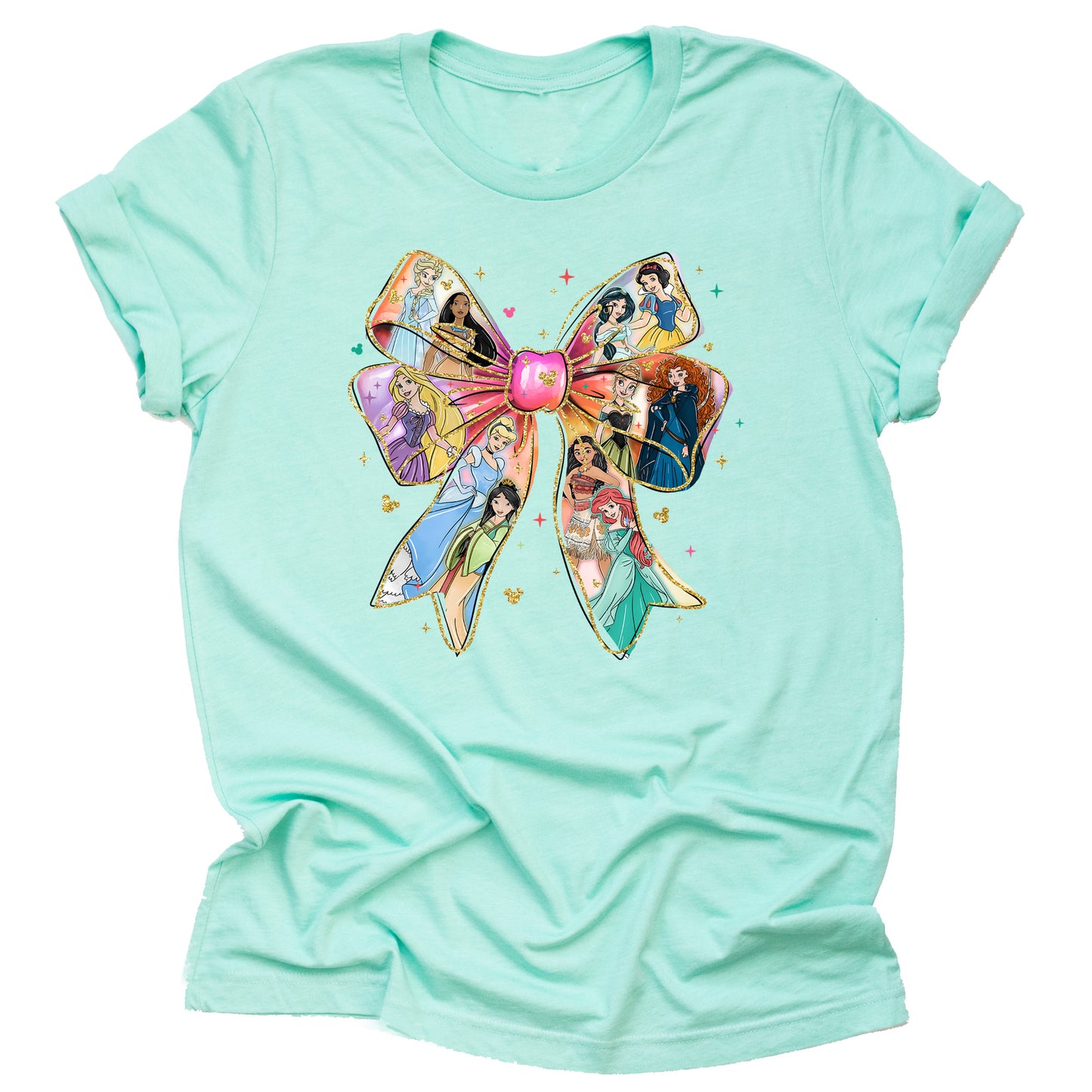 Princess Bow Unisex T-Shirt or Tank – Cute Short Sleeve Graphic Tee – Magical Castle Theme Park, Princess Fan