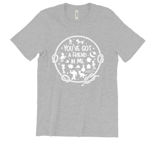 You've Got A Friend in Me T-Shirt for Women Men,Toy Story Shirt Unisex Funny Letter Print Graphic Short Sleeve Tees Tops