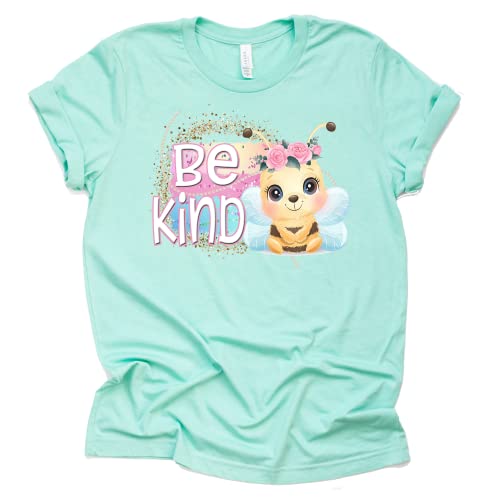Be Kind T-Shirt, Women Graphic Tees Tops Funny Unisex Short Sleeve