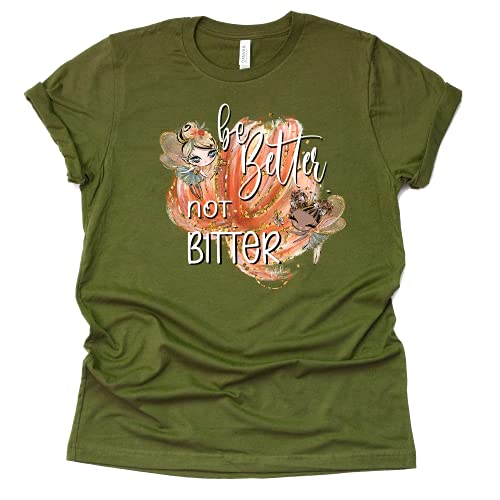 Shoelover99 Merch Be Better Not Bitter Fairies Print T-Shirt Ophelia Merch Tater Tot Unisex Tees Casual Short Sleeve