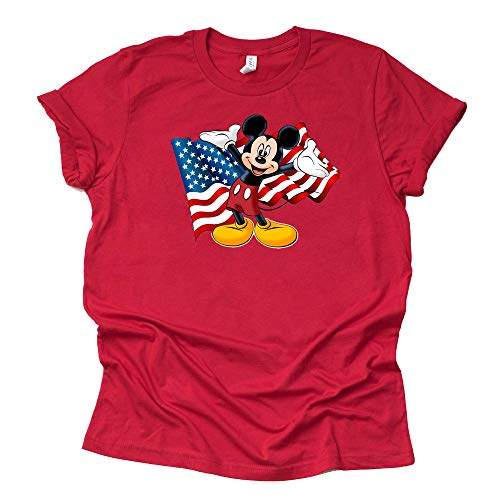 Disney Mickey American Flag Shirt, Independence Day, 4th of July Shirt Unisex Shirt Short Sleeve T-Shirt