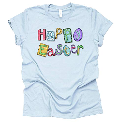 Happy Easter Shirt, Easter Shirt for Women Tee T-Shirt Unisex Short Sleeve