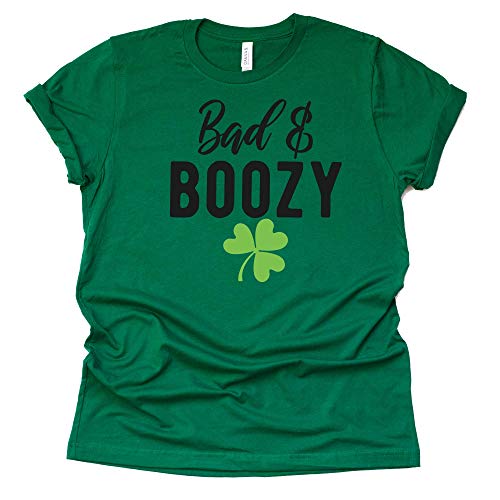 Bad and Boozy Irish Shirt, St Patrick's Shirt, St Paddys Shirt for Women Tee Unisex T-Shirt