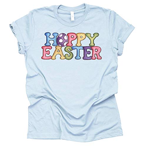 Hoppy Easter Shirt, Easter Shirt for Women Tee T-Shirt Unisex Short Sleeve