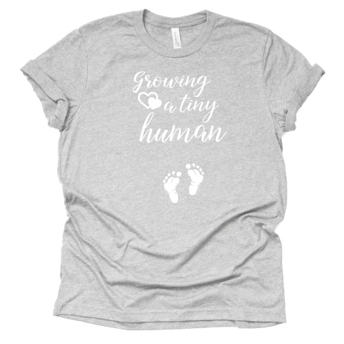 Growing a Tiny Human Shirt, Pregnancy Reveal Shirt, pregnancy Announcement Shirt Unisex Short Sleeve
