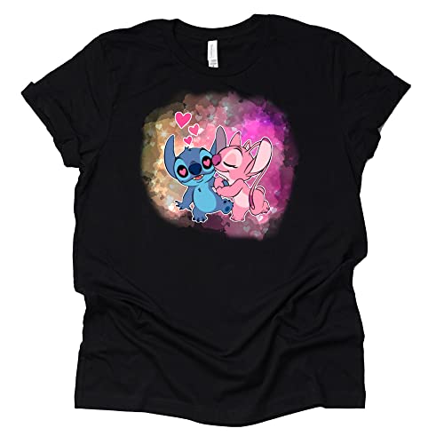 Stitch and Angel Kiss Disney Shirt | Magic Kingdom T-Shirt | Cute Vacation Shirt for Disney | Unisex Sizing