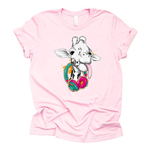 Giraffe Shirt, Giraffe Head Photos Printed Funny T Shirt Unisex Summer Casual Short Sleeve Tops Blouse