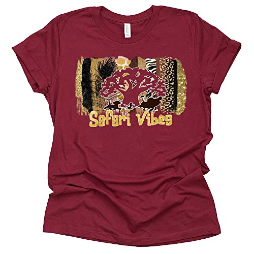 Safari Vibes Leopard Print Shirt, Animal Kingdom Shirt for Men Women, Animal Print Graphic T-Shirt