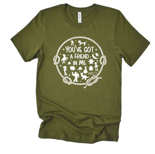 You've Got A Friend in Me T-Shirt for Women Men,Toy Story Shirt Unisex Funny Letter Print Graphic Short Sleeve Tees Tops
