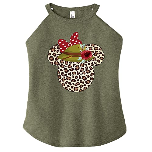 Leopard Print Mickey Ears with Safari Hat Shirt, Animal Kingdom Shirt for Men Women, Matching Couples Tshirt