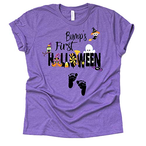 Bump's First Halloween Shirt, Baby Halloween Pregnancy Shirt, Pregnancy Announcement