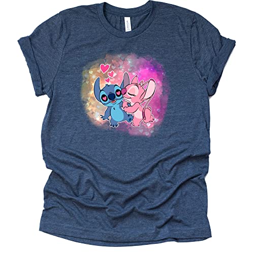 Stitch and Angel Kiss Disney Shirt | Magic Kingdom T-Shirt | Cute Vacation Shirt for Disney | Unisex Sizing