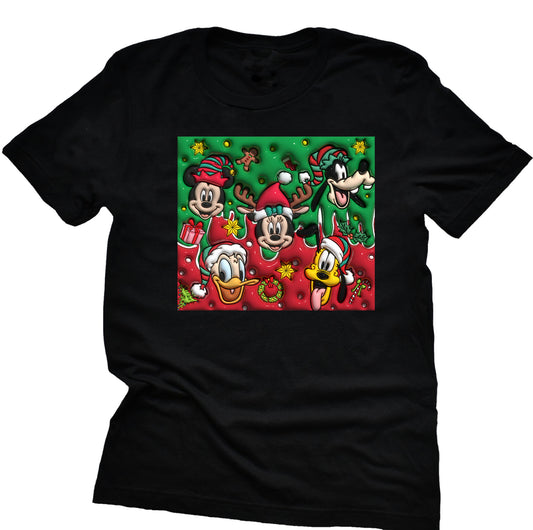 Christmas Mickey and Friends Unisex Short Sleeve Shirt