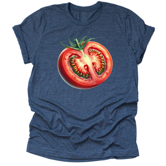 Tomato T-Shirt for Gardeners & Foodies – Funny Fresh Tomato Graphic Tee, Cute Vegetable Gardening Shirt, Farmers Market Gift for Plant Lovers, Vegan & Vegetarian Produce Lover Unisex Top