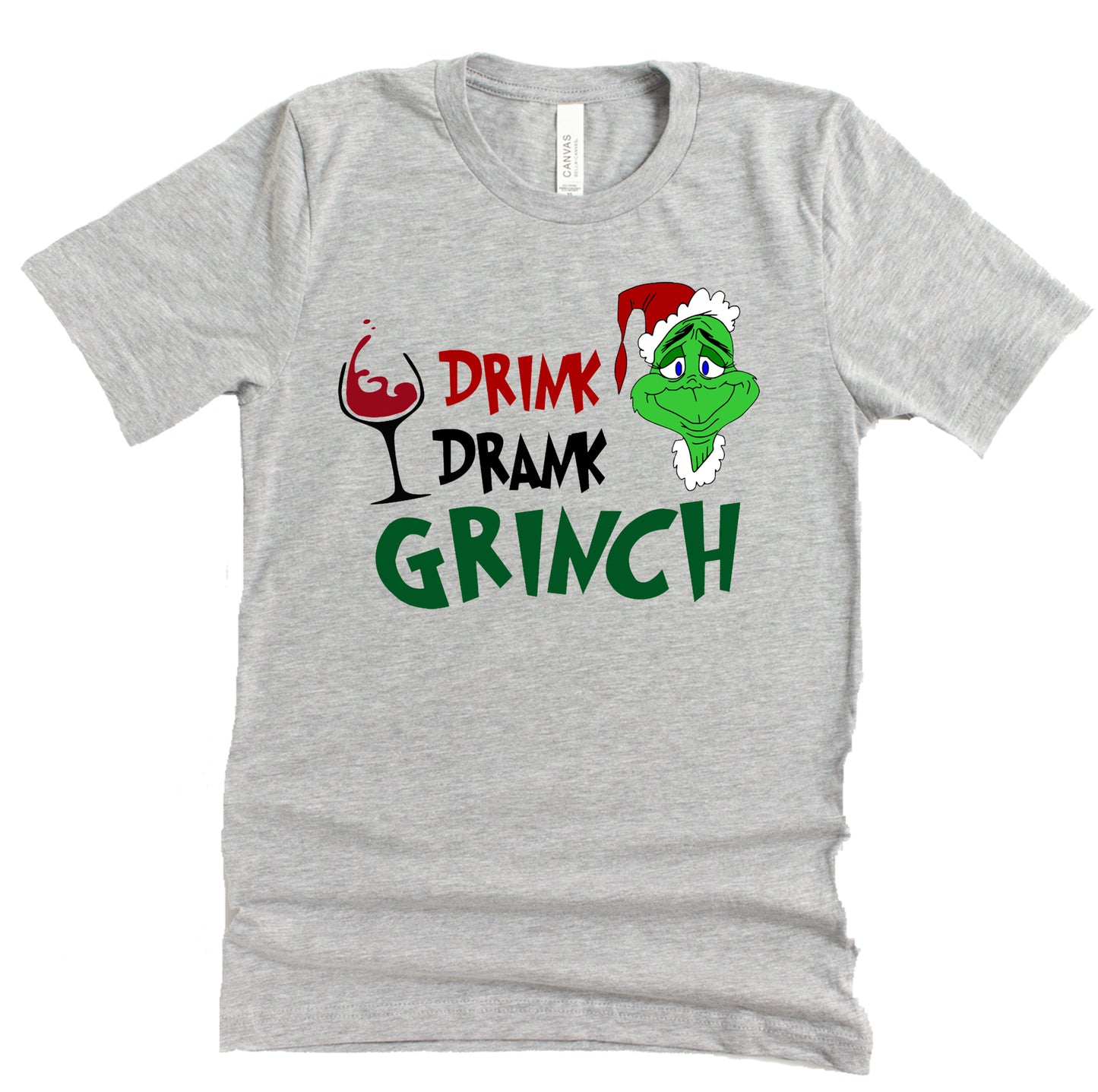 Drink Drank Grinch T-Shirt, Christmas Shirt, Holiday Shirt, Grinch Shirt Christmas Short Sleeve Tee