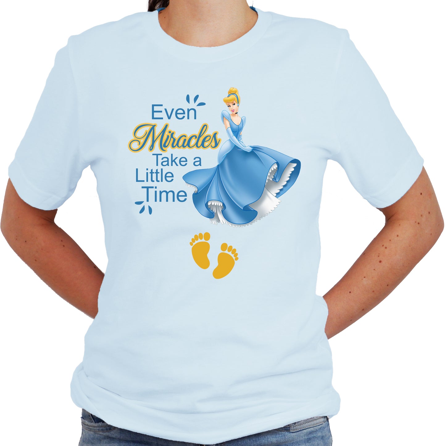 Even Miracles Take a Little Time Shit, Cinderella Pregnancy Announcement Shirt