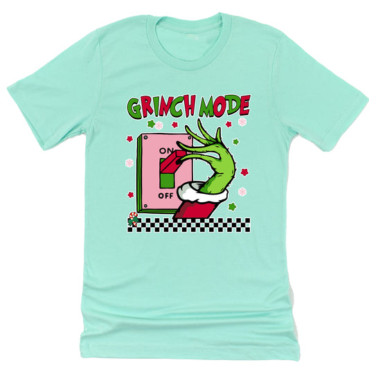 Grinch Mode On Christmas Unisex Casual Short Sleeve Shirt