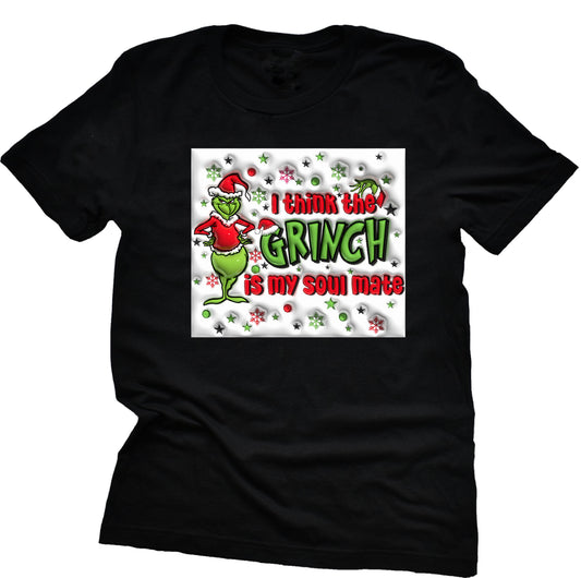 I Think the Grinch is my Soulmate, Christmas Unisex Short Sleeve Shirt