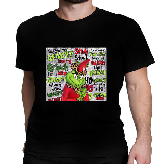 Grinch Christmas Graphic Design Unisex Short Sleeve Shirt