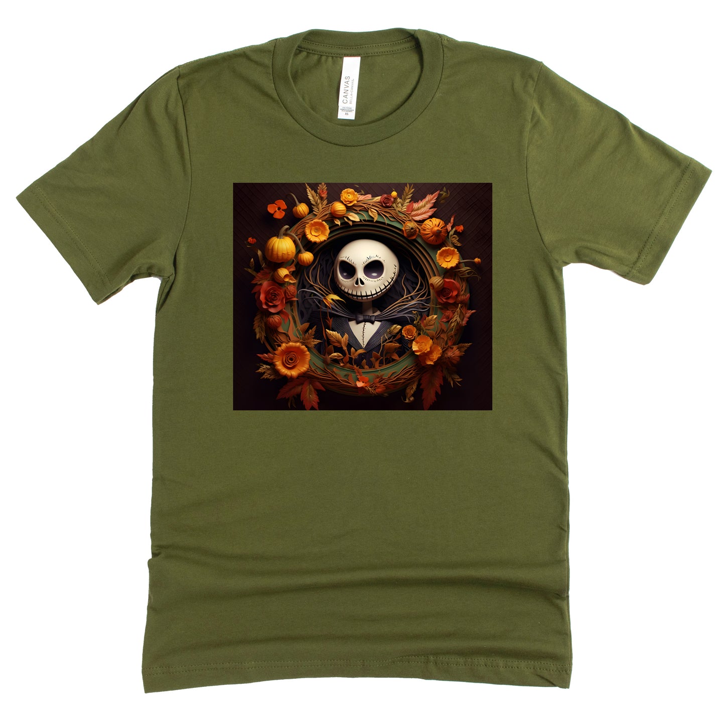 Jack Skellington Harvest Autumn Shot Sleeve Causal Unisex Shirt