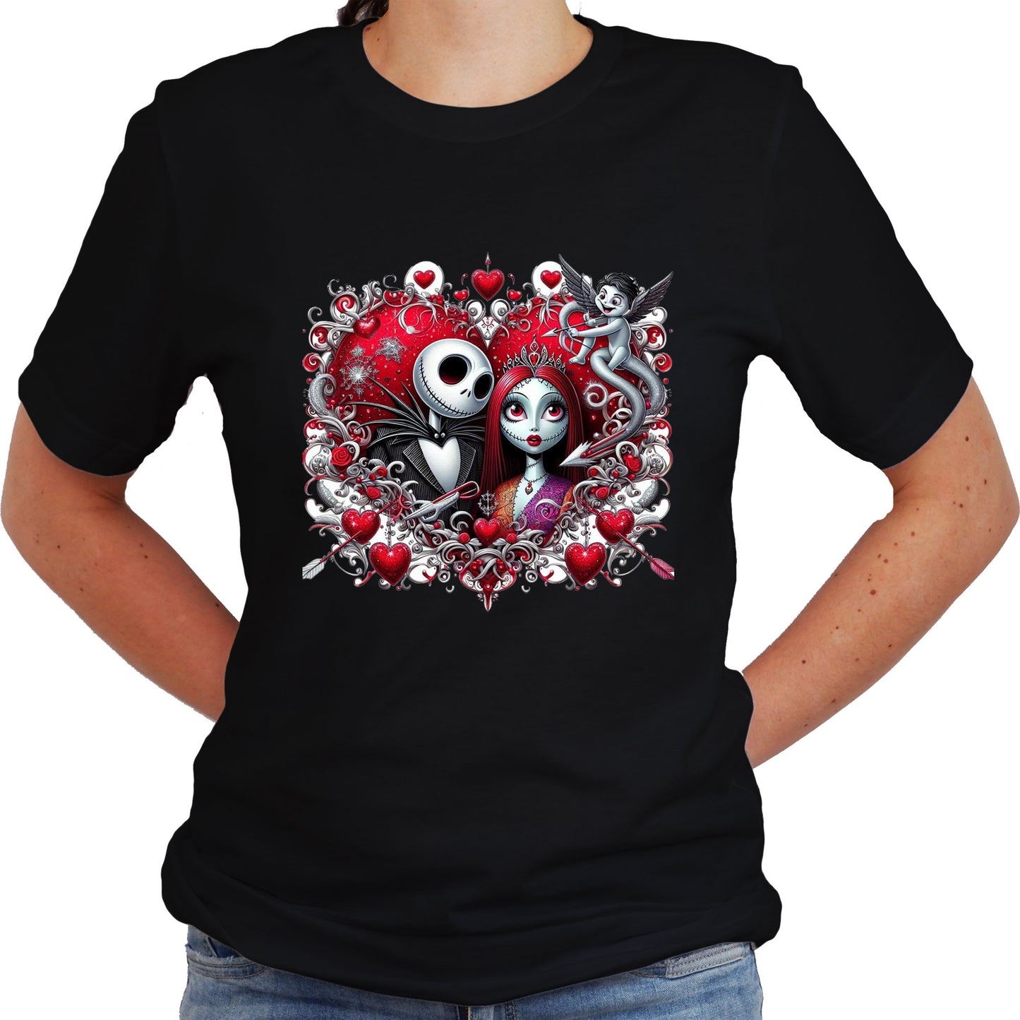 Jack Sally Dark Hearts, Valentine Shirt Unisex Short Sleeve Shirt