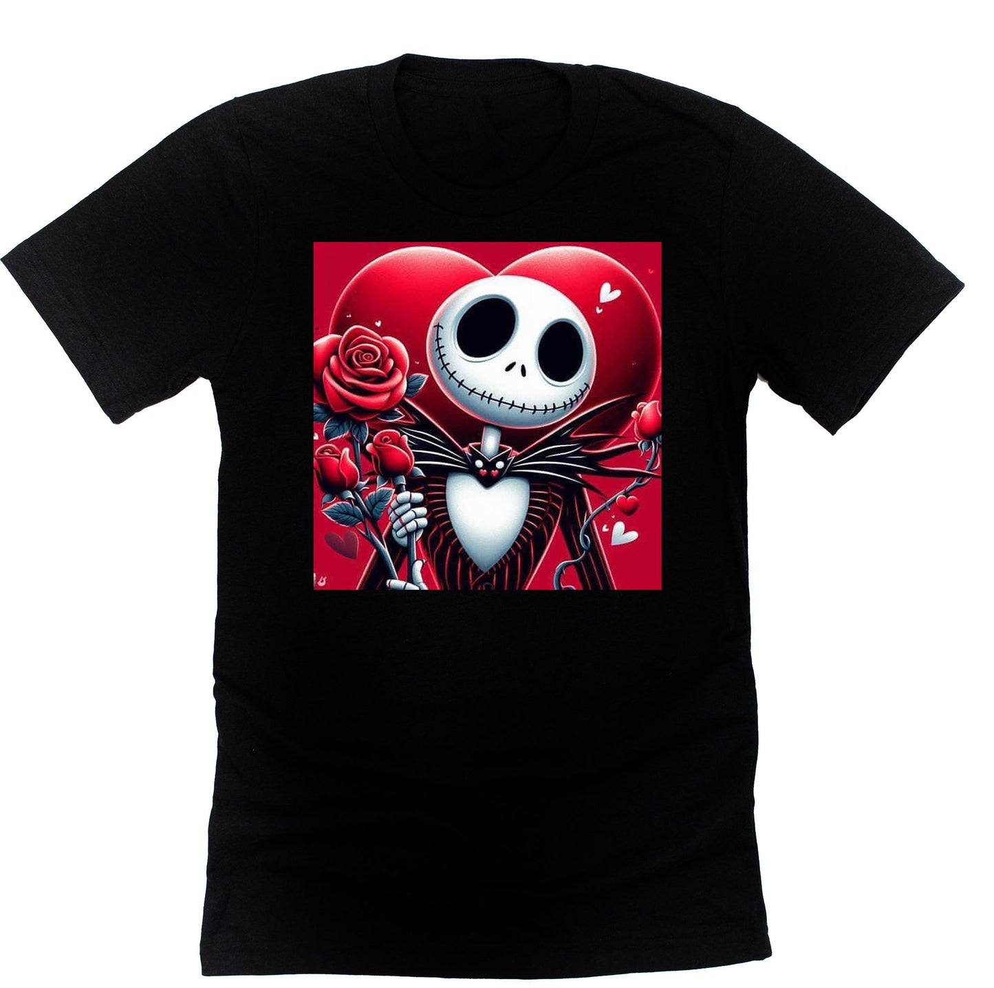 Jack Skellington Hearts Love, Valentine Shirt Unisex Short Sleeve Shirt